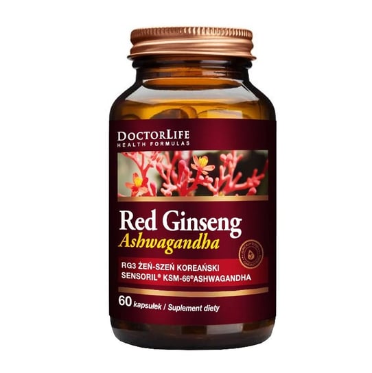 Doctor Life, Korean Red Ginseng czerwony żeńszeń koreański 300 mg 300 mg, Suplement diety, 60 kaps. Doctor Life