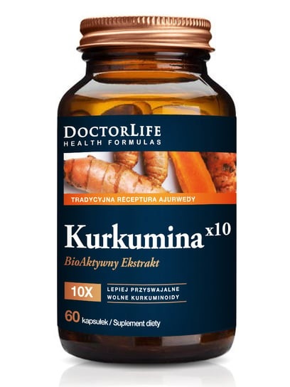 Doctor Life Kurkumina x10 bioaktywny ekstrakt 500mg suplement diety 60 kapsułek Inna marka