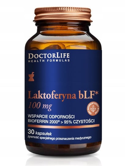 Doctor Life Laktoferyna blf 100mg suplement diety wspomagający odporność 30 kapsułek Doctor Life