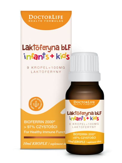 Doctor Life Laktoferyna blf infants + kids 100mg suplement diety w kroplach Doctor Life
