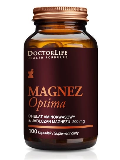 DOCTOR LIFE, Magnez Optima 200 mg,  Suplement diety, 100 kaps. Doctor Life