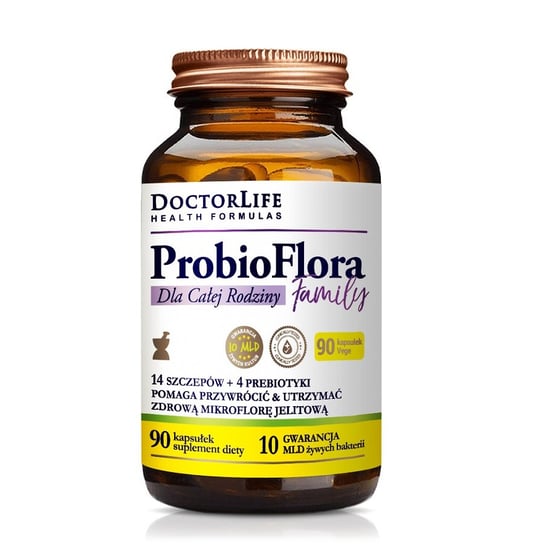 Doctor Life Probioflora family probiotyki dla całej rodziny suplement diety 90 kapsułek Doctor Life