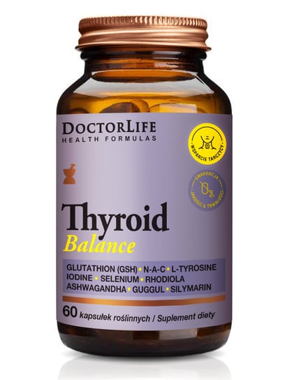 Doctor Life Thyroid balance suplement diety wpierający tarczycę 60 kapsułek Doctor Life