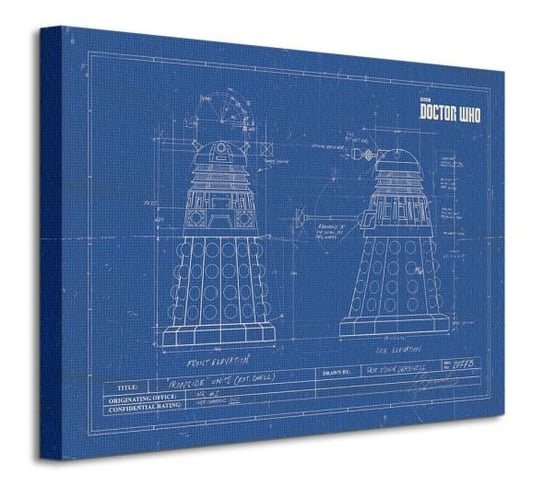Doctor Who Dalek Blueprint - obraz na płótnie Doktor Who