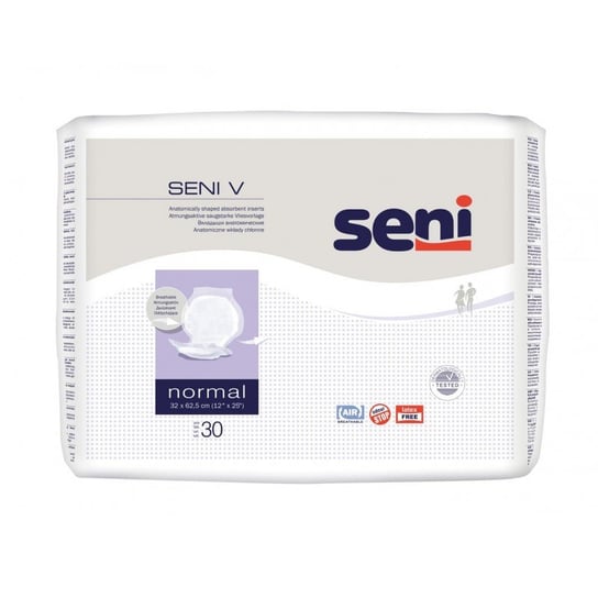 Dodatkowe wkłady chłonne do pieluchomajtek Seni V Normal 32x62.5cm 30 szt. Seni