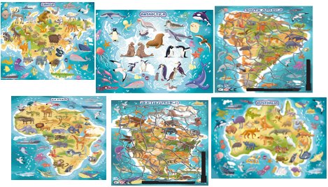 Dodo, puzzle, Set Continents, 53 el. Dodo