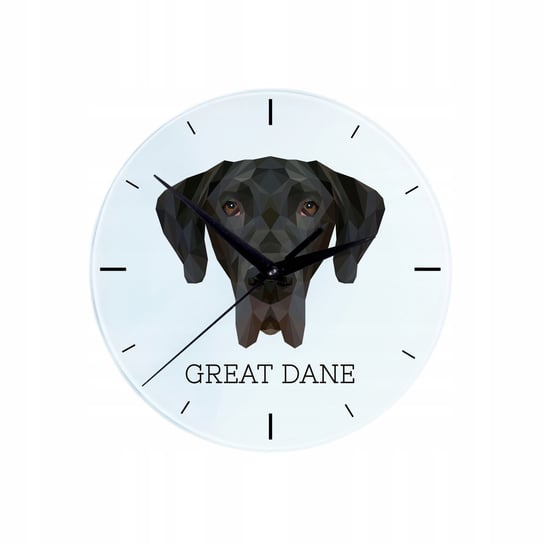 Dog niemiecki pies geometryczny Zegar ścienny Inna marka