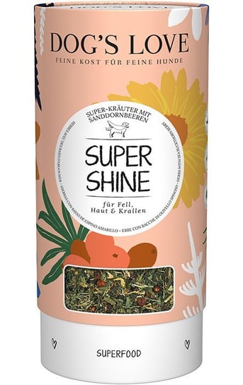 DOG'S LOVE Super Shine - zioła dla psa z owocami rokitnika dla pięknej sierści i zdrowej skóry (70g) Lovedog