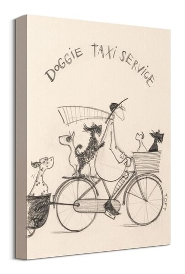 Doggie Taxi Service Sketch - obraz na płótnie Pyramid International