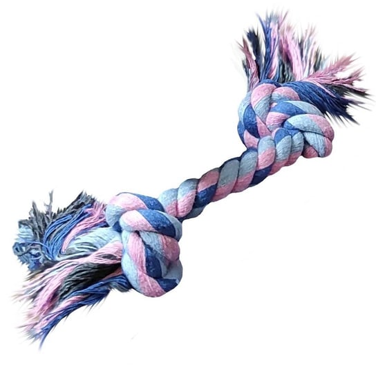 DogLemi Zabawka dla psa Bawełniany szarpak Sznur Różowo-błękitny 23 cm DogLemi