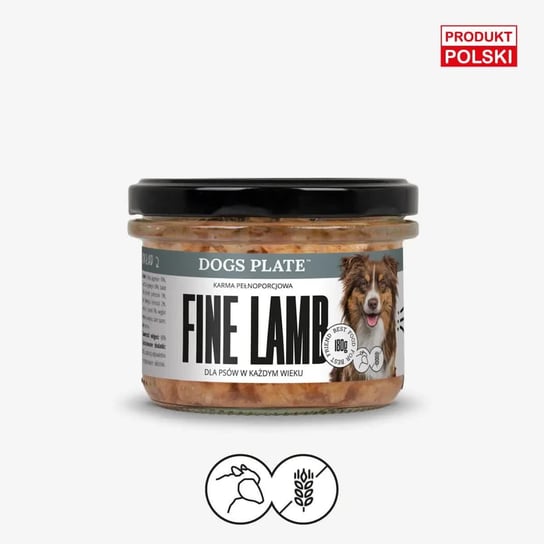 Dogs Plate Fine Lamb karma dla psów z mięsa jagnięcego - 180g Dogs Plate