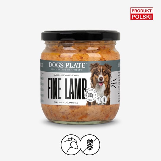 Dogs Plate Fine Lamb - karma z mięsa jagnięce 360g Dogs Plate