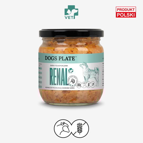 Dogs Plate Vet Renal z jagnięciną karma dla psów z przewlekłą chorobą nerek  - 360g Dogs Plate