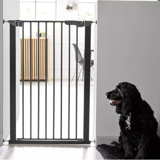 DogSpace - Bonnie – bardzo wysoka, rozporowa bramka dla psa, czarna (73.5-79.6cm) Baby Dan