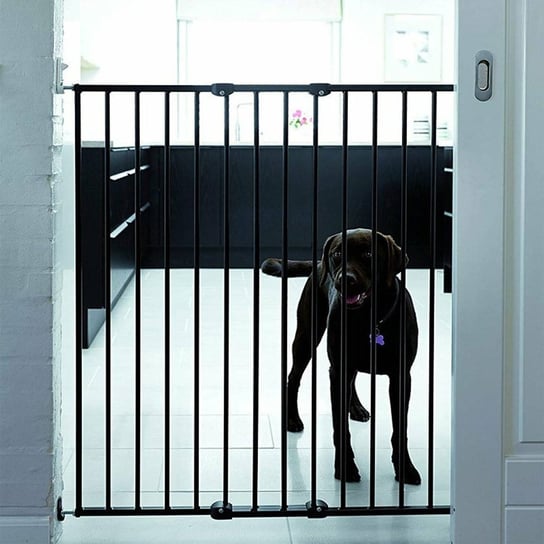 DogSpace - Charlie – bardzo wysoka, przykręcana bramka dla psa, czarna (63.5-107cm) Baby Dan