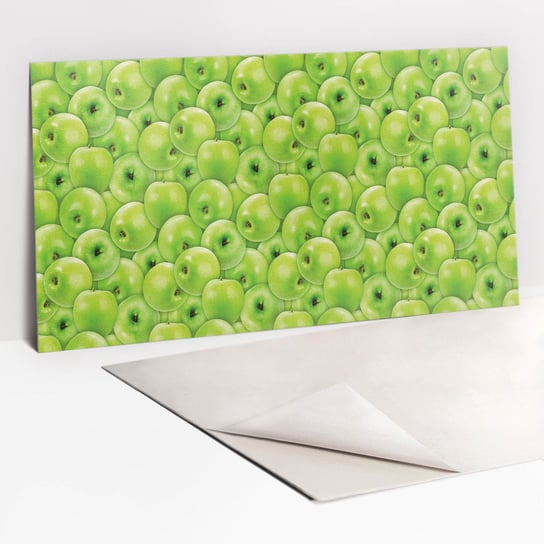 Dokor Na Ścianę z Winylu 100x50 cm - Zielone jabłka Tulup