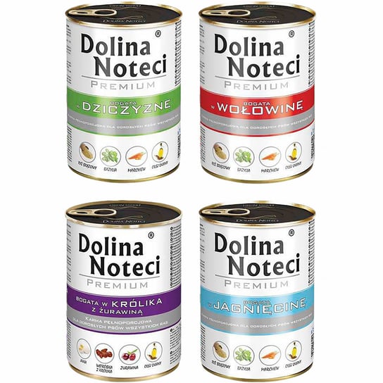 DOLINA NOTECI PREMIUM 400G MOKRA KARMA PSA różne smaki MIX 48 x 400g Dolina Noteci