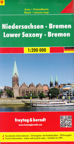 Dolna Saksonia. Brema. Mapa 1:200 000 Freytag & Berndt
