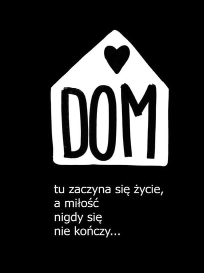 dom black - plakat 50x70 cm / AAALOE Inna marka