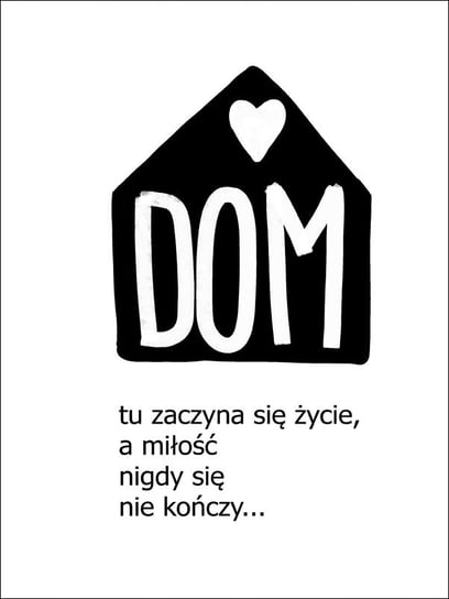 dom - plakat 29,7x42 cm / AAALOE Inna marka