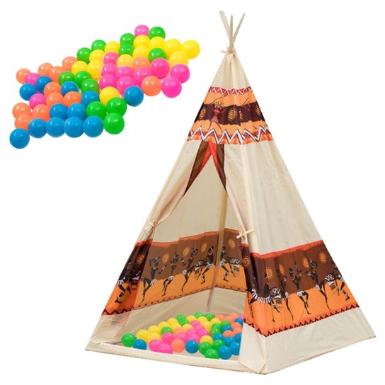 Domek dla dzieci Tipi Namiot indiański + 60 Piłek KinderSafe
