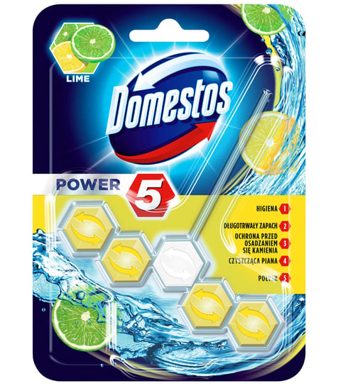 Domestos, Kostka zapachowa do toalet Power 5, Lime, 55 g Unilever