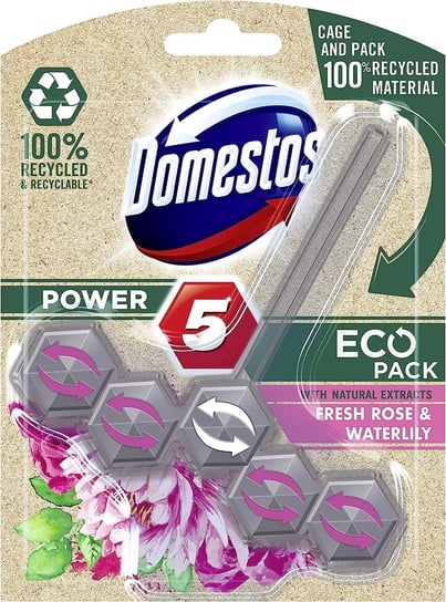 Domestos Power 5 Zawieszka do WC Fresh Rose & Waterlily 55G Domestos