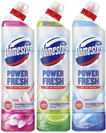 DOMESTOS żel do toalet WC Power Fresh (3x700ml) trzy warianty Unilever