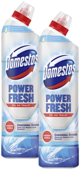 Domestos Żel do WC Toalety Power Fresh Ocean (2x700ml) Unilever