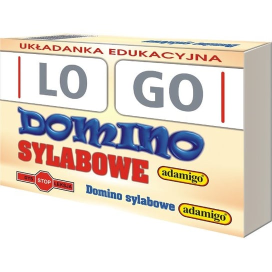 Domino Sylabowe Logo, gra logiczna, Adamigo Adamigo