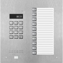 Domofon cyfrowy z zamkiem szyfrowym, 10 przyciskami i dużą listą opisową ACO INSPIRO 18 ACO
