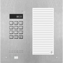 Domofon cyfrowy z zamkiem szyfrowym, dużą listą opisową i czytnikiem zbliżeniowym ACO INSPIRO 17ACC ACO