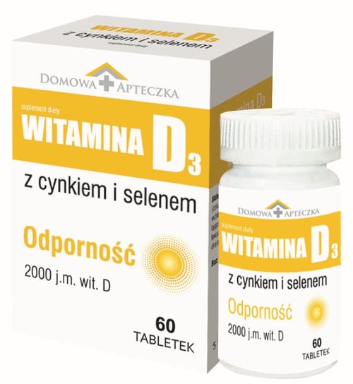 Domowa Apteczka, Witamina D3 z Cynkiem i Selenem, suplement diety, 60 tabletek DOMOWA APTECZKA