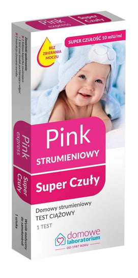 Domowe Laboratorium, Pink Strumieniowy Super Czuły Test Ciążowy, 1 sztuka Hydrex
