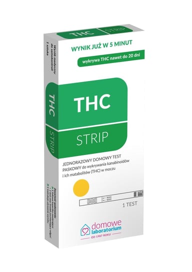 Domowe Laboratorium THC Strip, domowy test paskowy do wykrywania kanabinoidów i metabolitów (THC) w moczu, 1 sztuka Hydrex