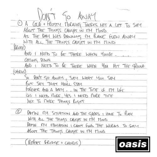 Don't Go Away Oasis