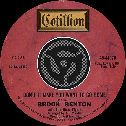 Don't It Make You Want To Go Home / I've Gotta Be Me [Digital 45] Brook Benton