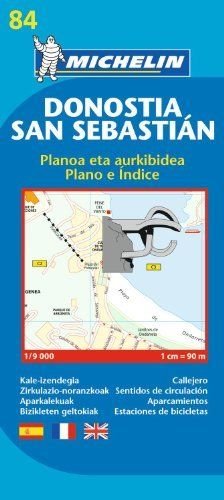 Donastia, San Sebastian. Mapa 1:9 000 Michelin Travel Publications