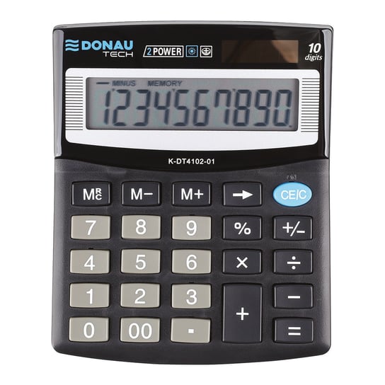 Donau, Kalkulator 10 cyfrowy K-DT4102, czarny, 125x100x27 mm Donau