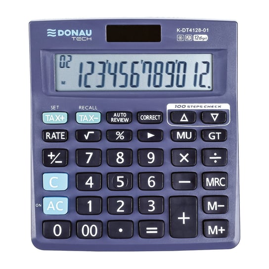 Donau, Kalkulator 12 cyfrowy K-DT4128, czarny, 140x122x22 mm Donau