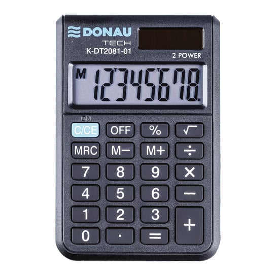 Donau, Kalkulator kieszonkowy 8 cyfrowy K-DT2081, czarny, 90x60x11 mm Donau