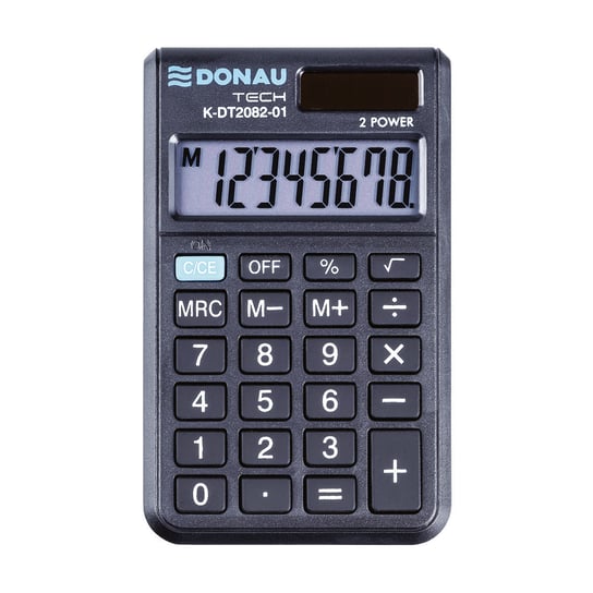 Donau, Kalkulator kieszonkowy 8 cyfrowy K-DT2082, czarny, 97x60x11mm Donau