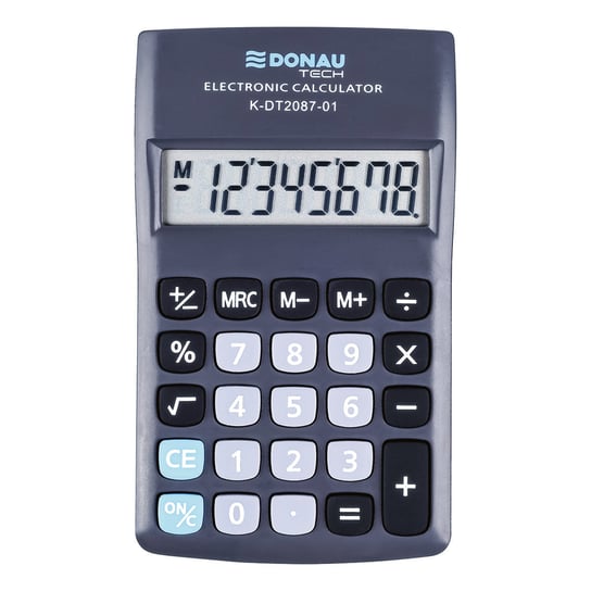 Donau, Kalkulator kieszonkowy 8 cyfrowy K-DT2087, czarny,180x90x19 mm Donau