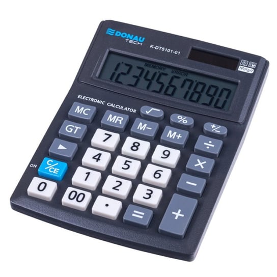 Donau Tech, Kalkulator 10 cyfr funkcja pierwiastka 137x101x30mm czarny DONAU TECH