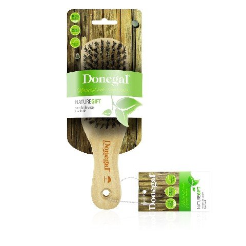 Donegal, Nature Gift, szczotka drewniana krótka - mieszane włosie naturalne Donegal