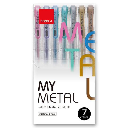 Donga-A, długopis żelowy dong-a my metal 7 kolorów Donga-A