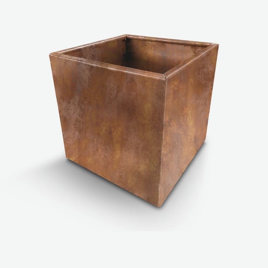 Donica metalowa Corten rdza  kwadratowa 35x35x35h Cortenova