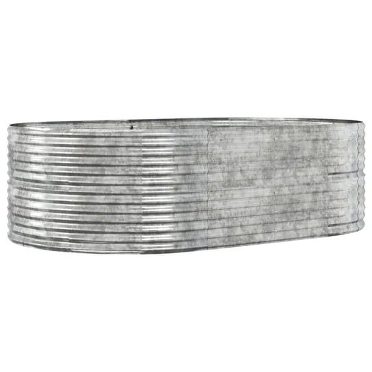 Donica ogrodowa 212x140x68 cm - srebrna, stalowa Zakito
