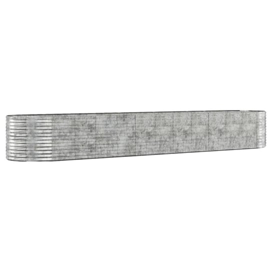 Donica ogrodowa - srebrna, stalowa, 507x100x68 cm Zakito