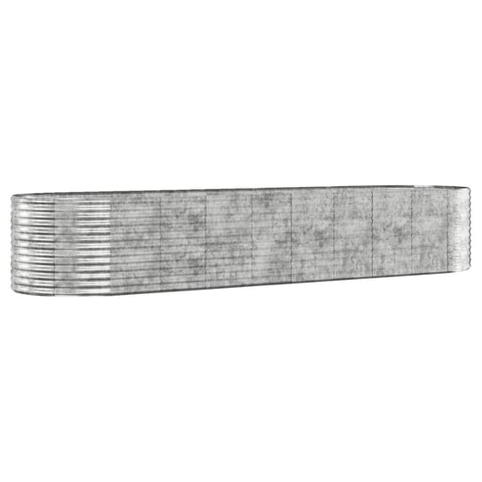 Donica ogrodowa stalowa srebrna 396x100x68 cm Zakito